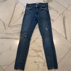 Agolde distressed skinny jeans